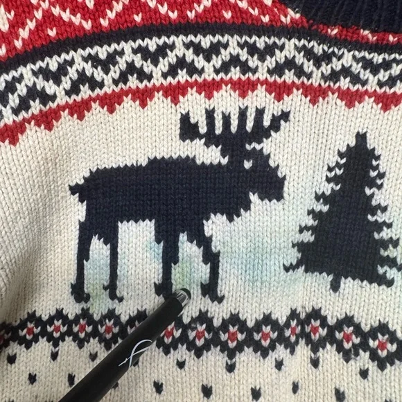 Vintage Polo Ralph Lauren Winter Moose Pullover Sweater Cashmere Angora Men's M - Picture 14 of 16